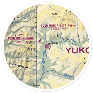 Pogo Mine Airstrip (76AK) VFR Sectional Sticker (20 mile)