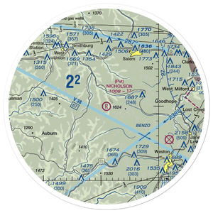 Nicholson Airport (75WV) VFR Sectional Sticker (30 mile)