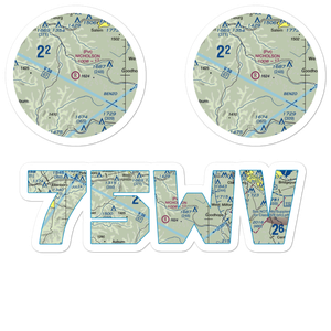 Nicholson Airport (75WV) VFR Sectional Sticker Pack