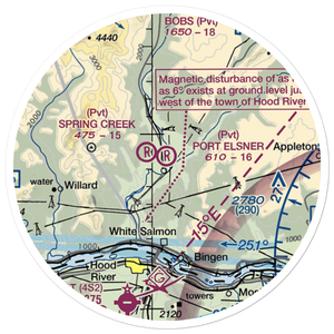 Port Elsner Airport (75WA) VFR Sectional Sticker (20 mile)