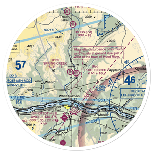 Port Elsner Airport (75WA) VFR Sectional Sticker (30 mile)