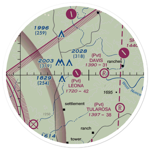 Leona Ranch Airport (75TX) VFR Sectional Sticker (20 mile)