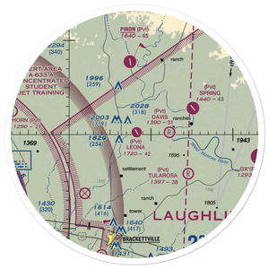 Leona Ranch Airport (75TX) VFR Sectional Sticker (30 mile)