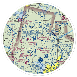Womack Farm Airport (75TE) VFR Sectional Sticker (30 mile)