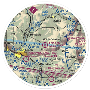 Reiss Game Farm Airport (75NY) VFR Sectional Sticker (20 mile)
