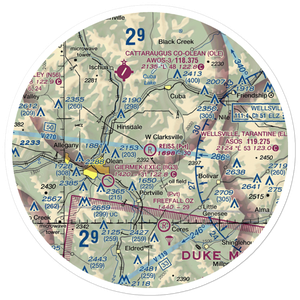 Reiss Game Farm Airport (75NY) VFR Sectional Sticker (30 mile)