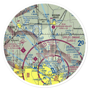 Heaton Airport (75NE) VFR Sectional Sticker (30 mile)
