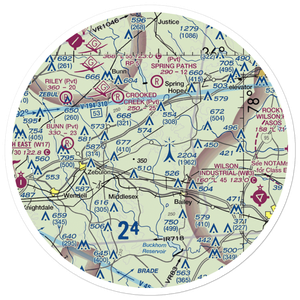 Jw Stone Airport (75NC) VFR Sectional Sticker (30 mile)
