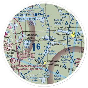 Galler's Airport (75MN) VFR Sectional Sticker (20 mile)