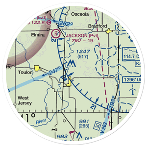 Hausmann Airport (75LL) VFR Sectional Sticker (20 mile)