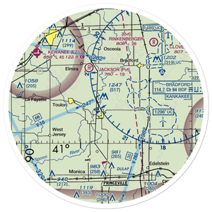 Hausmann Airport (75LL) VFR Sectional Sticker (30 mile)