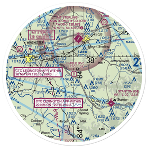 Hisle Field (75KY) VFR Sectional Sticker (30 mile)