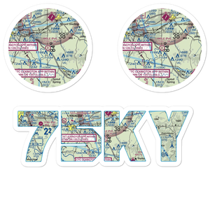 Hisle Field (75KY) VFR Sectional Sticker Pack