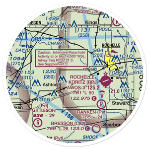 Reinke Airport (75IS) VFR Sectional Sticker (20 mile)