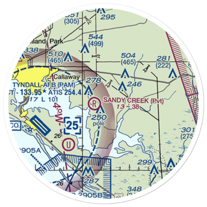 Sandy Creek Airpark (75FL) VFR Sectional Sticker (20 mile)