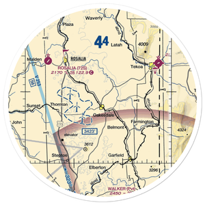 Oakesdale Airport (75DC) VFR Sectional Sticker (30 mile)