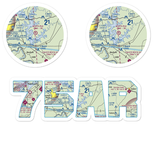 The Bluffs Airport (75AR) VFR Sectional Sticker Pack