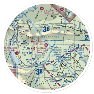 Mattawa Air Strip (74WA) VFR Sectional Sticker (30 mile)