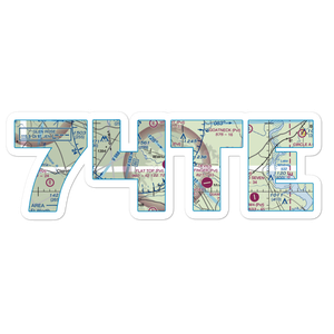 Flat Top Ranch Airport (74TE) VFR Sectional Sticker
