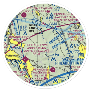 Shontz Airport (74PA) VFR Sectional Sticker (20 mile)