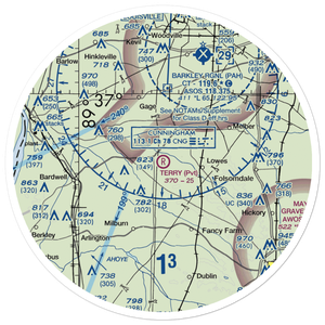 Terry Field (74KY) VFR Sectional Sticker (30 mile)
