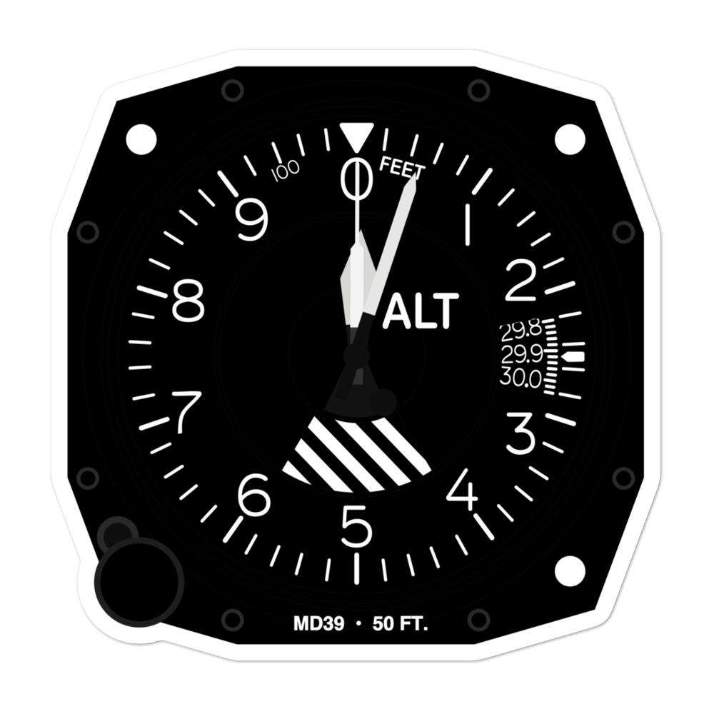 Buds Ferry Airport (MD39) Altimeter Stickers 