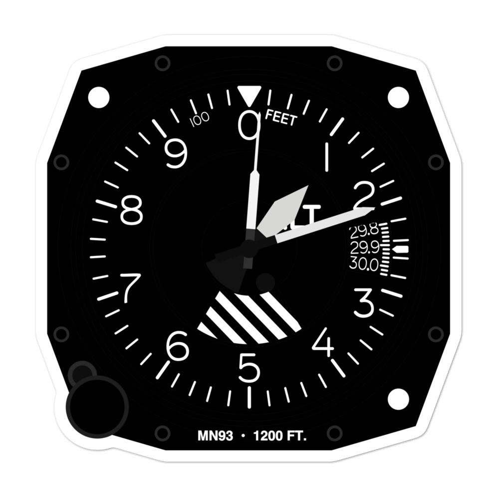 Chandler Field (MN93) Altimeter Stickers 