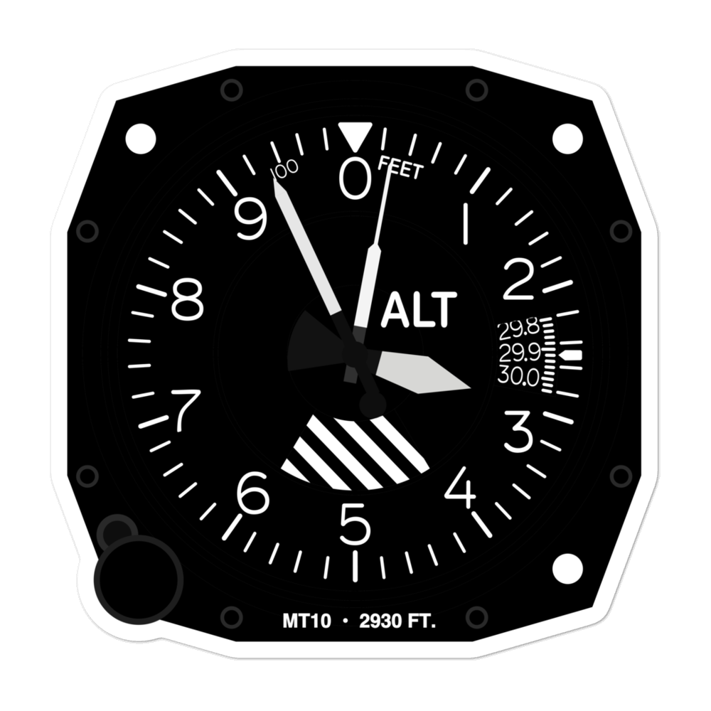 Riverside Heliport (MT10) Altimeter Stickers 