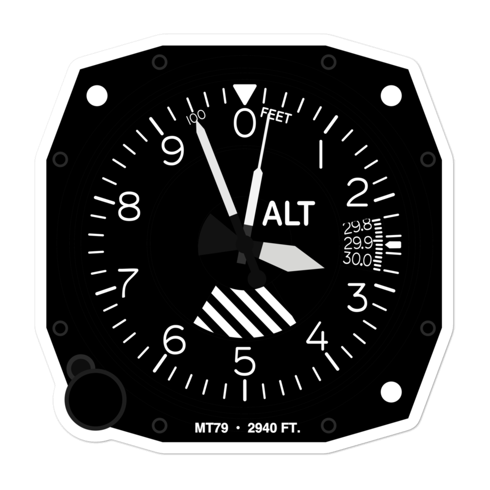 Sand Creek Wildlife Station Airport (MT79) Altimeter Stickers 