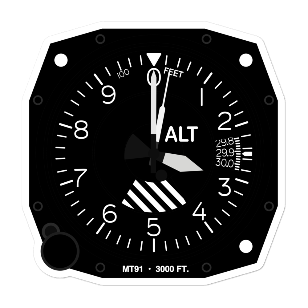 North Country Pad Heliport (MT91) Altimeter Stickers 