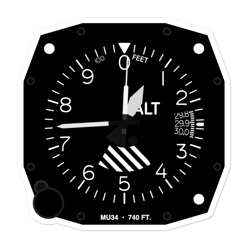 Haven Wood Airport (MU34) Altimeter Stickers 