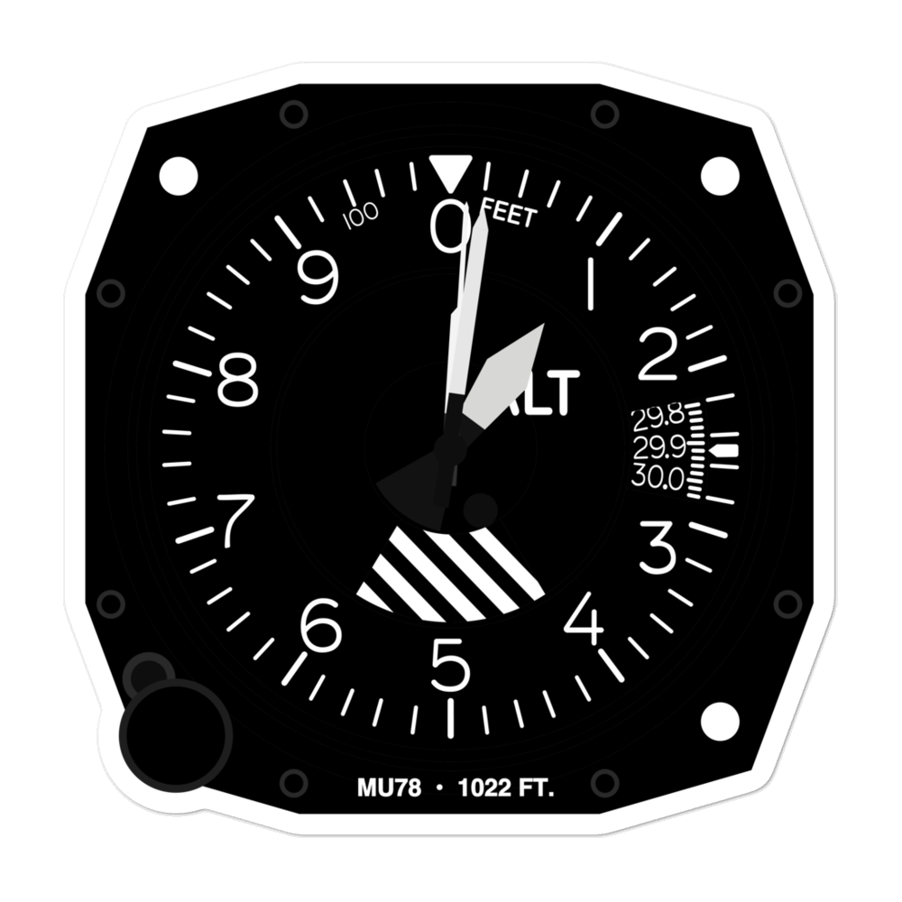 Taylor Field (MU78) Altimeter Stickers 