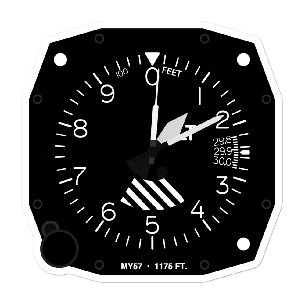 Fedor Airport (MY57) Altimeter Stickers 