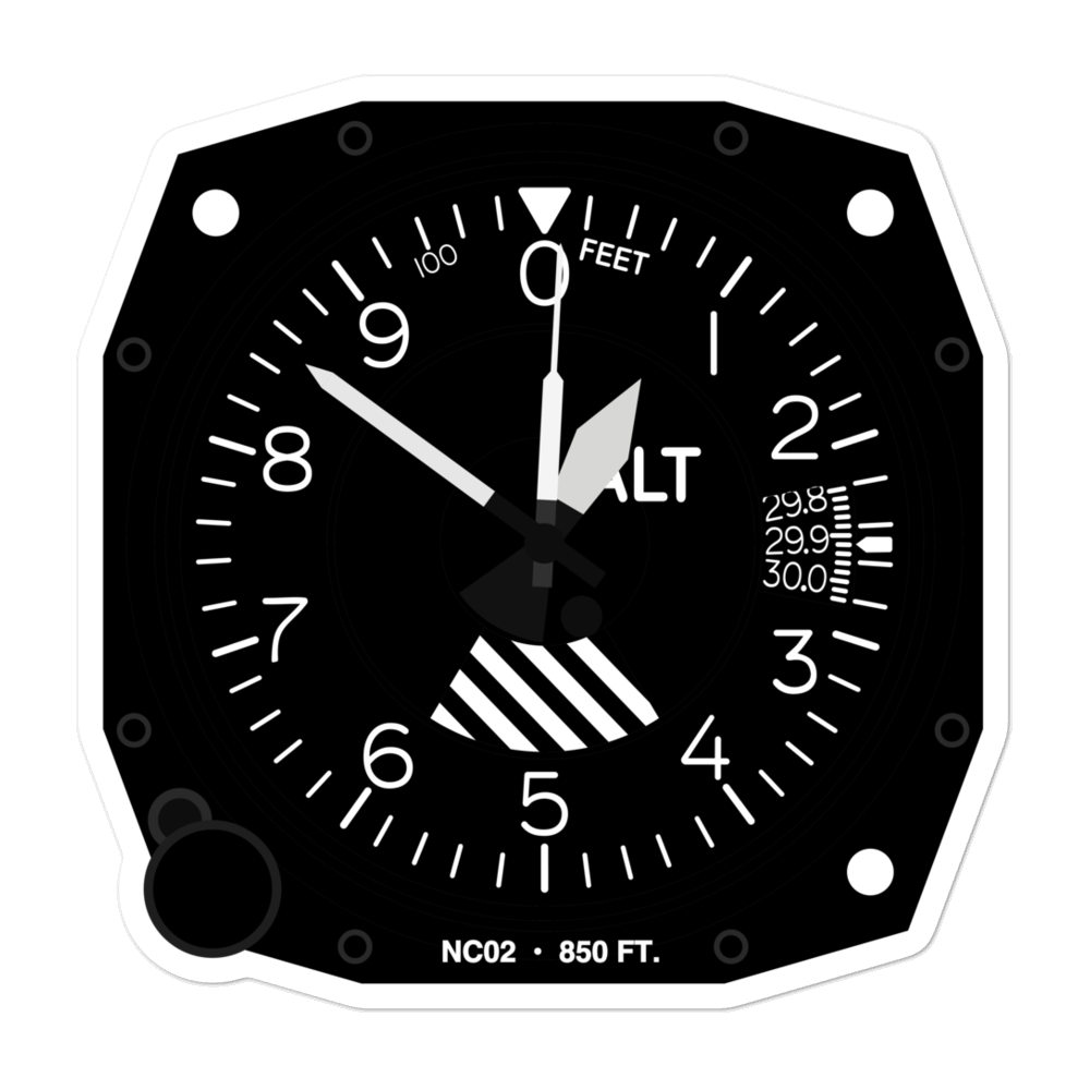 Boomerang Airport (NC02) Altimeter Stickers 