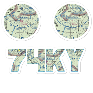 Terry Field (74KY) VFR Sectional Sticker Pack