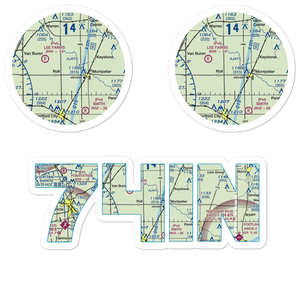 Tucker Farms Airport (74IN) VFR Sectional Sticker Pack