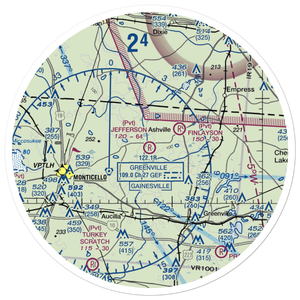 Jefferson Landings Airport (74FL) VFR Sectional Sticker (30 mile)