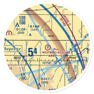 Westberg-Rosling Farms Airport (74CO) VFR Sectional Sticker (20 mile)