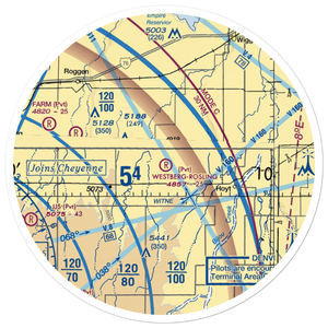 Westberg-Rosling Farms Airport (74CO) VFR Sectional Sticker (30 mile)