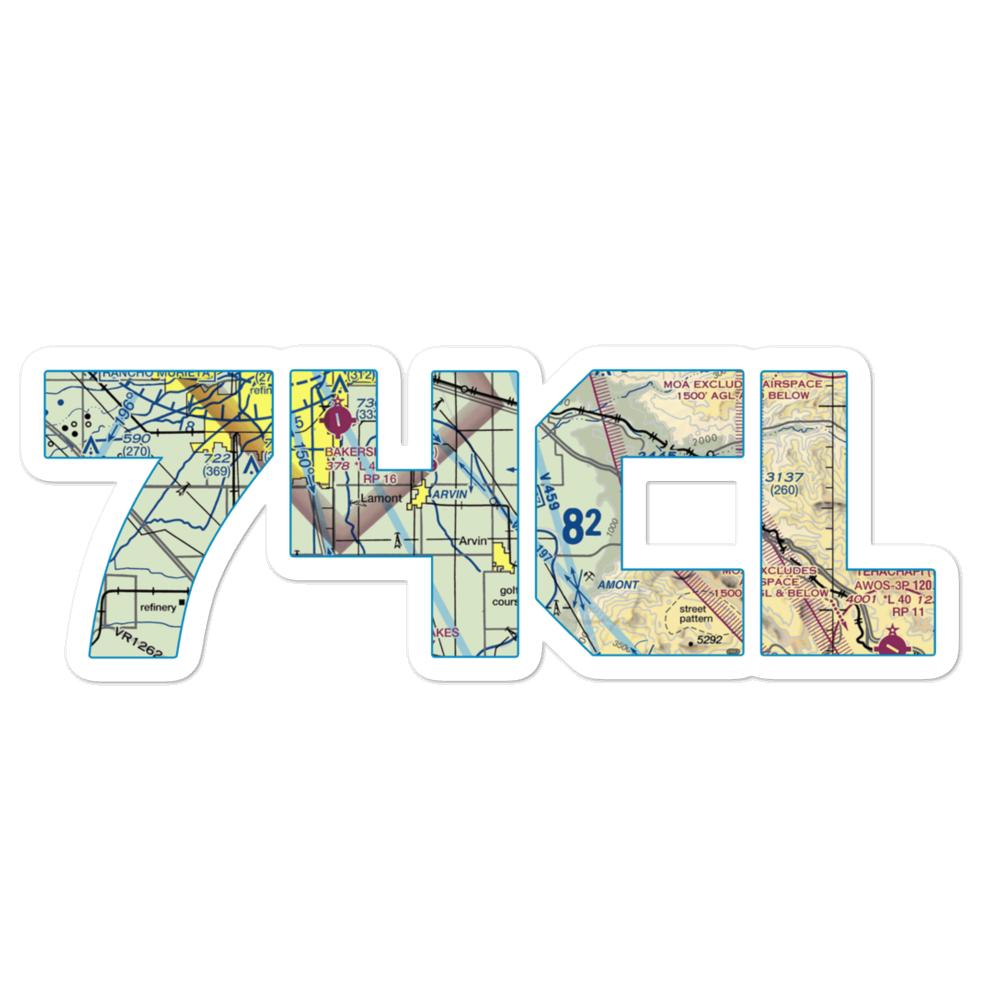 Di Giorgio Ranch Landing Strip (74CL) VFR Sectional Sticker 