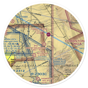 Rancho San Marcos Airport (74AZ) VFR Sectional Sticker (30 mile)