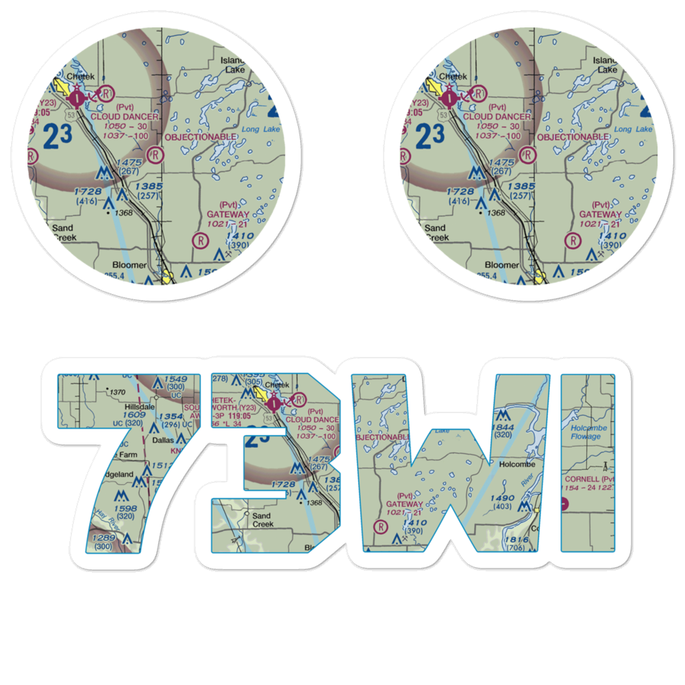 Vetterkind Strip (73WI) VFR Sectional Sticker Pack 