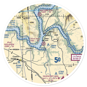 7 Bays Airport (73WA) VFR Sectional Sticker (30 mile)