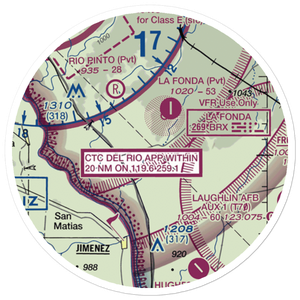 Frerich Ranch Airport (73TX) VFR Sectional Sticker (20 mile)