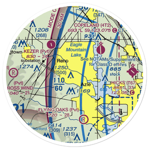 Moore Private Airport (73TE) VFR Sectional Sticker (20 mile)