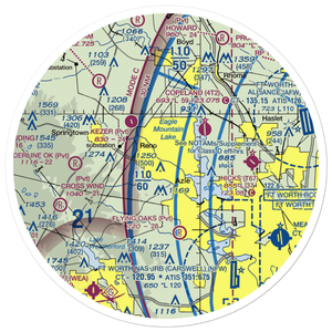 Moore Private Airport (73TE) VFR Sectional Sticker (30 mile)