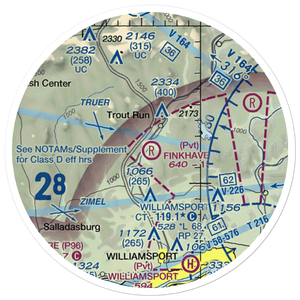 Finkhaven Airport (73PN) VFR Sectional Sticker (20 mile)