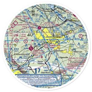 Gilbert Airport (73PA) VFR Sectional Sticker (30 mile)