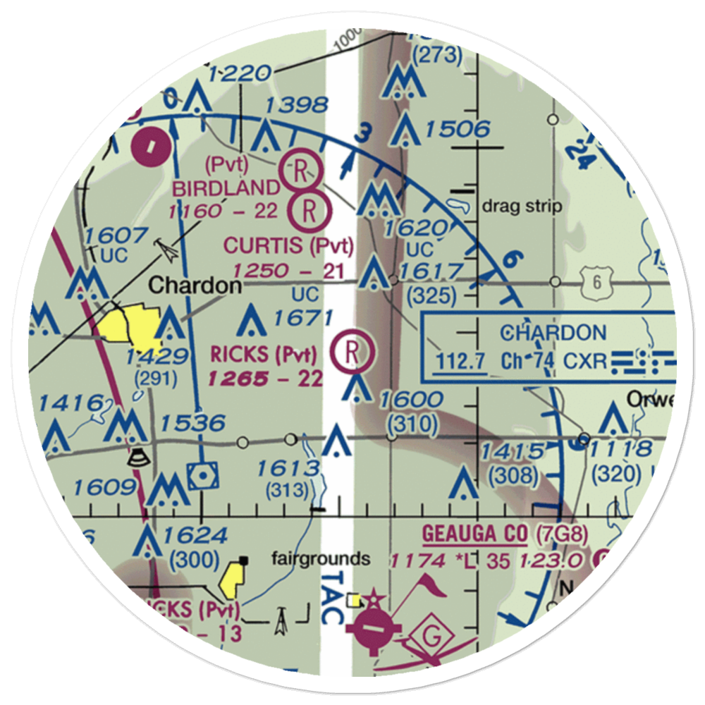 Rick's Airport (73OI) VFR Sectional Sticker (20 mile) 