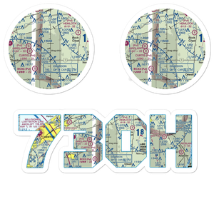 Thompson Drag Raceway Airport (73OH) VFR Sectional Sticker Pack
